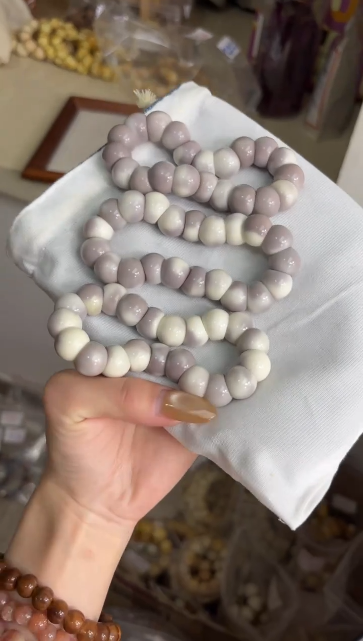 手串菩提根/象牙果沐f98桂花甜糕玉化蒜瓣14mm手串