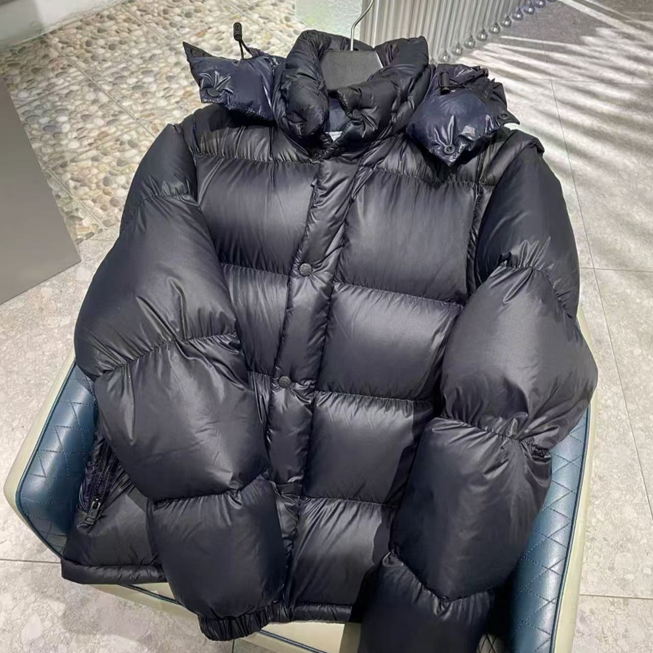 2025新款广州双芯片顶版FK鹅绒Cyclone羽绒服男女同款