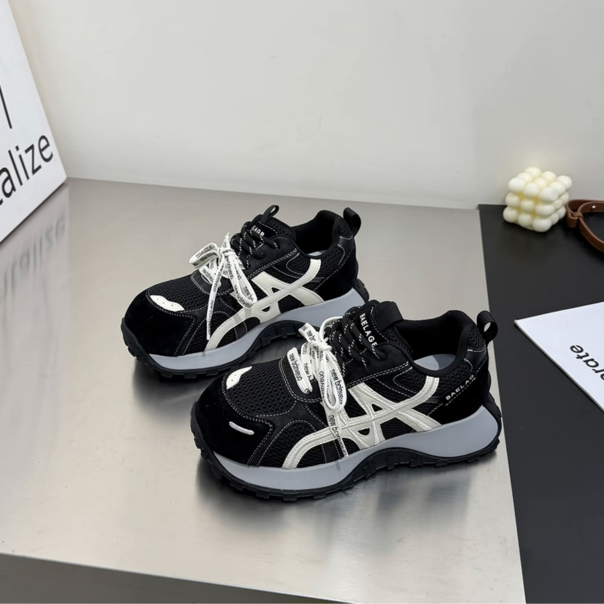 女鞋2025秋新款韩版厚底显脚小老爹鞋小蛮腰阿甘鞋休闲跑步鞋7008