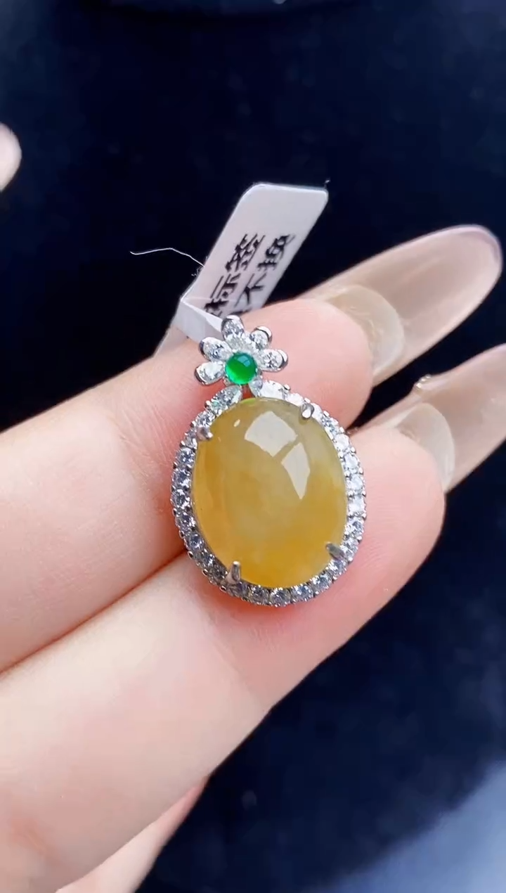 银S925镶嵌戒指翡翠5091