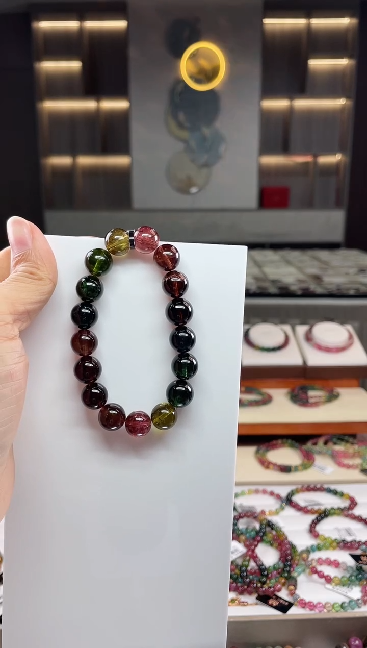 未镶嵌单圈手串碧玺（多样性发一条）Q