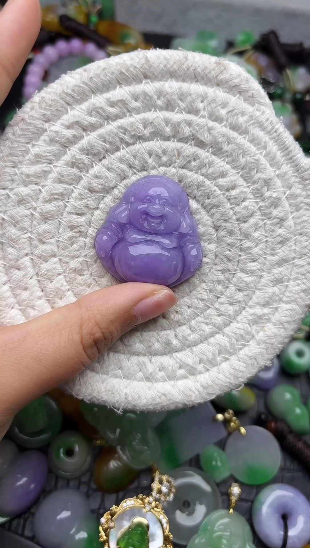 颈饰未镶嵌翡翠缅甸翡翠吊坠