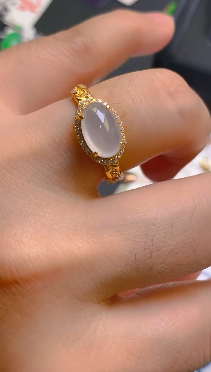 【闪购商品】翡翠耳饰银S925镶嵌天然A货翡翠1