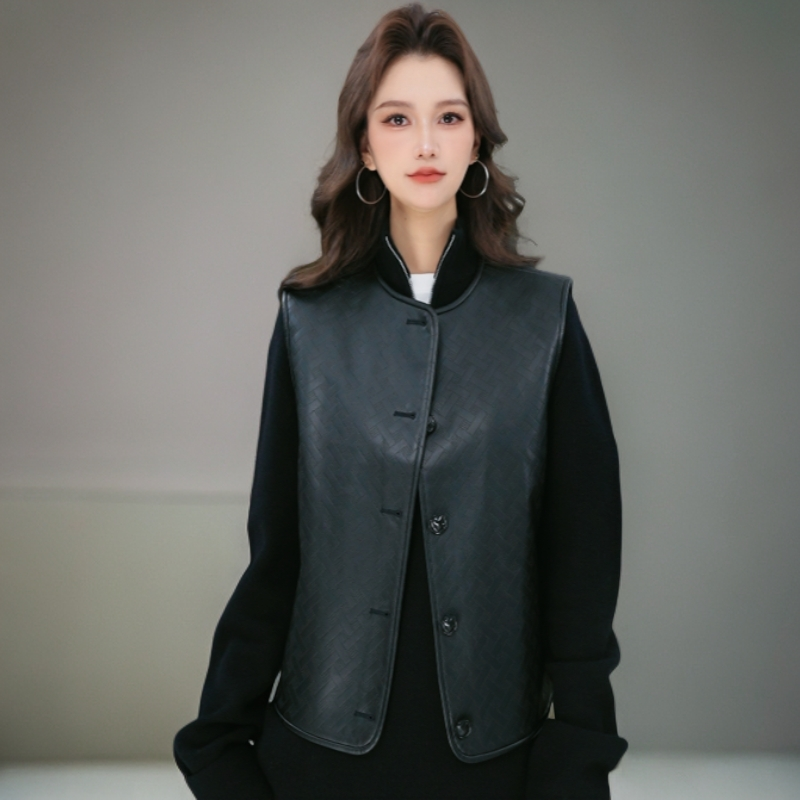 GIRDEAR/哥弟夏季新款复古休闲时尚黑色上衣无袖马甲140023