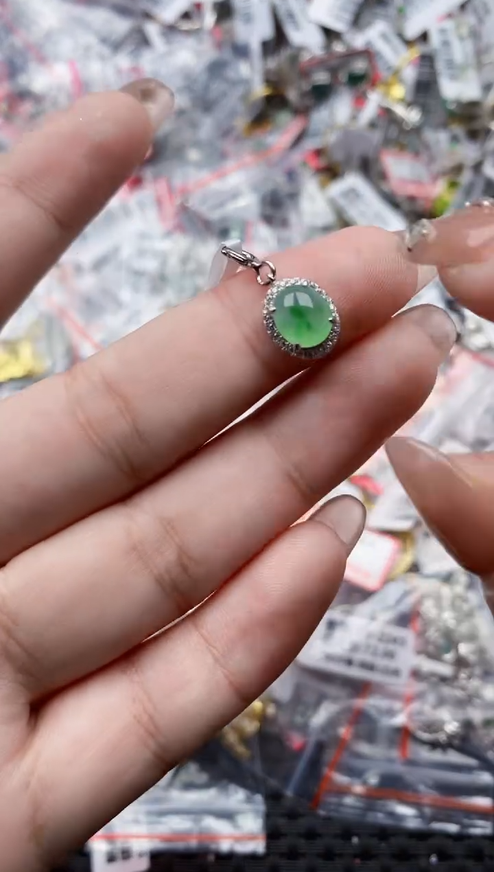 【闪购商品】翡翠戒指银S925镶嵌444444---5