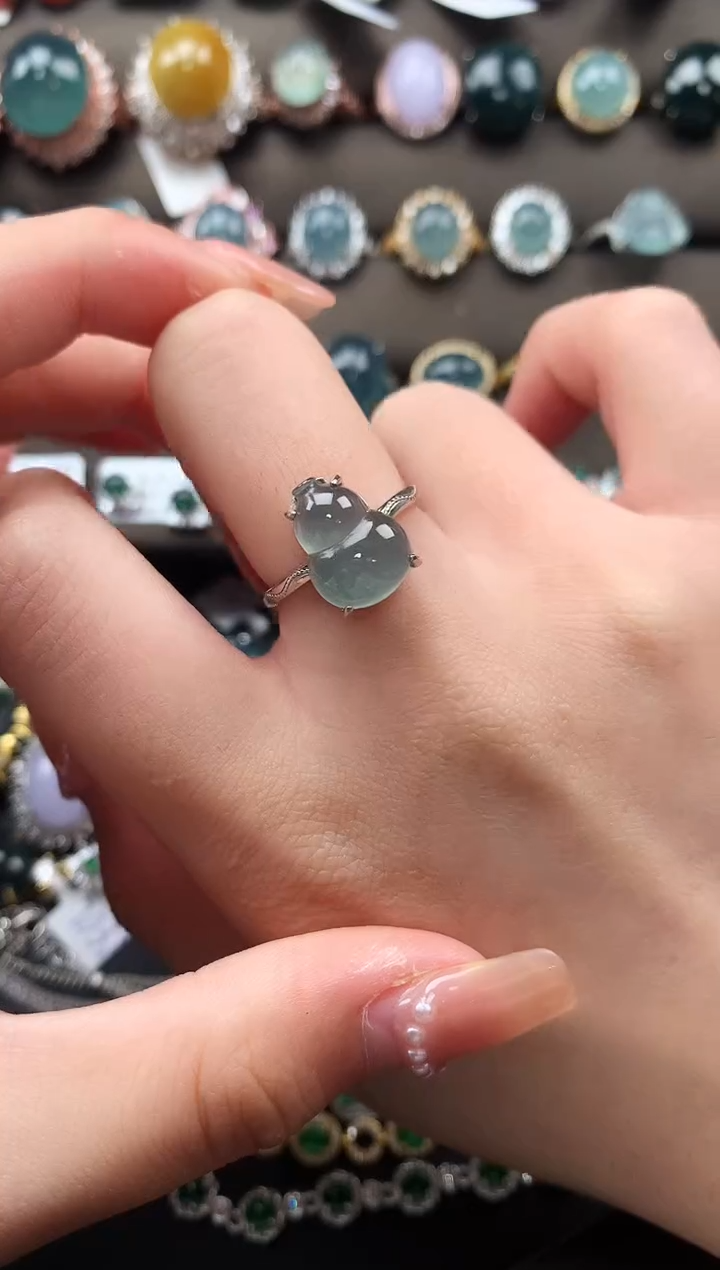 【闪购商品】翡翠戒指银S925镶嵌5214121