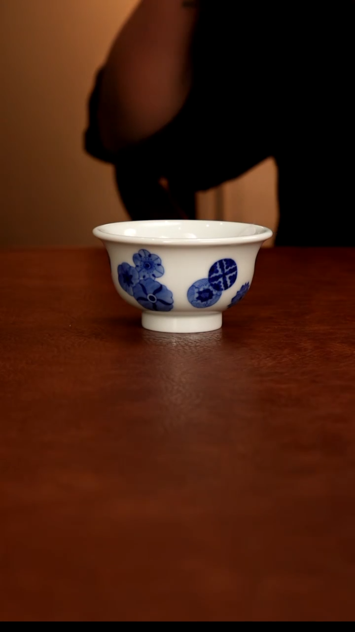 摆件陶景德镇瓷器，青花瓷手绘茶具~