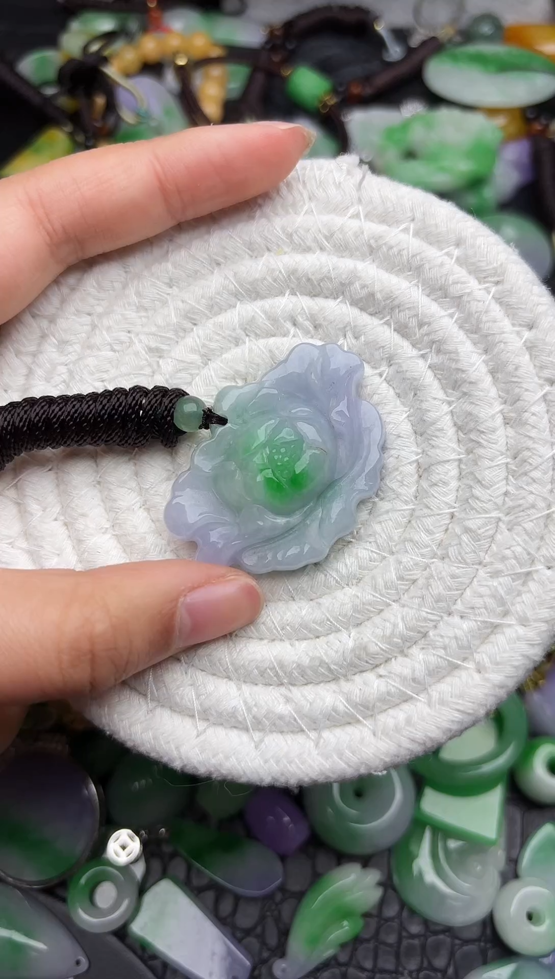 颈饰未镶嵌翡翠缅甸翡翠吊坠