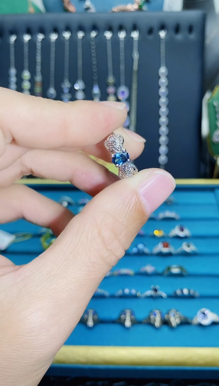 【闪购商品】托帕石戒指银S925镶嵌1121