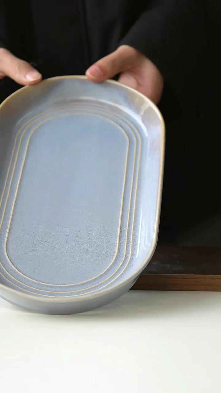 【闪购商品】陶瓷出澳TK紫霞椭圆31CM@4-2@