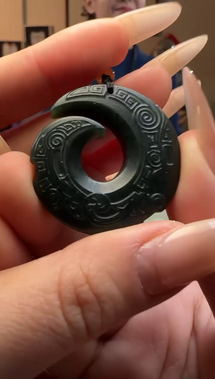 【闪购商品】和田玉青玉风生水起未镶嵌吊坠