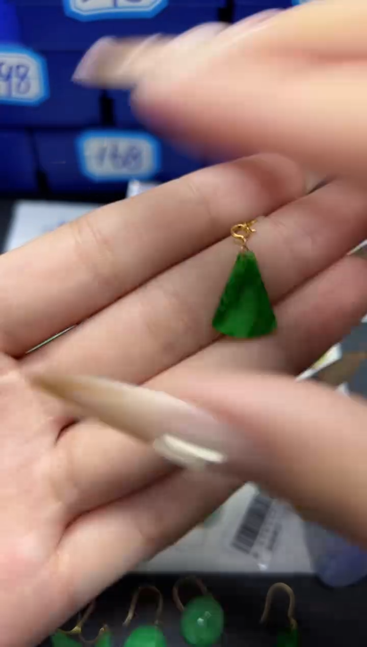 【闪购商品】翡翠颈饰18K金镶嵌Y缅料A货/支持复检/一件