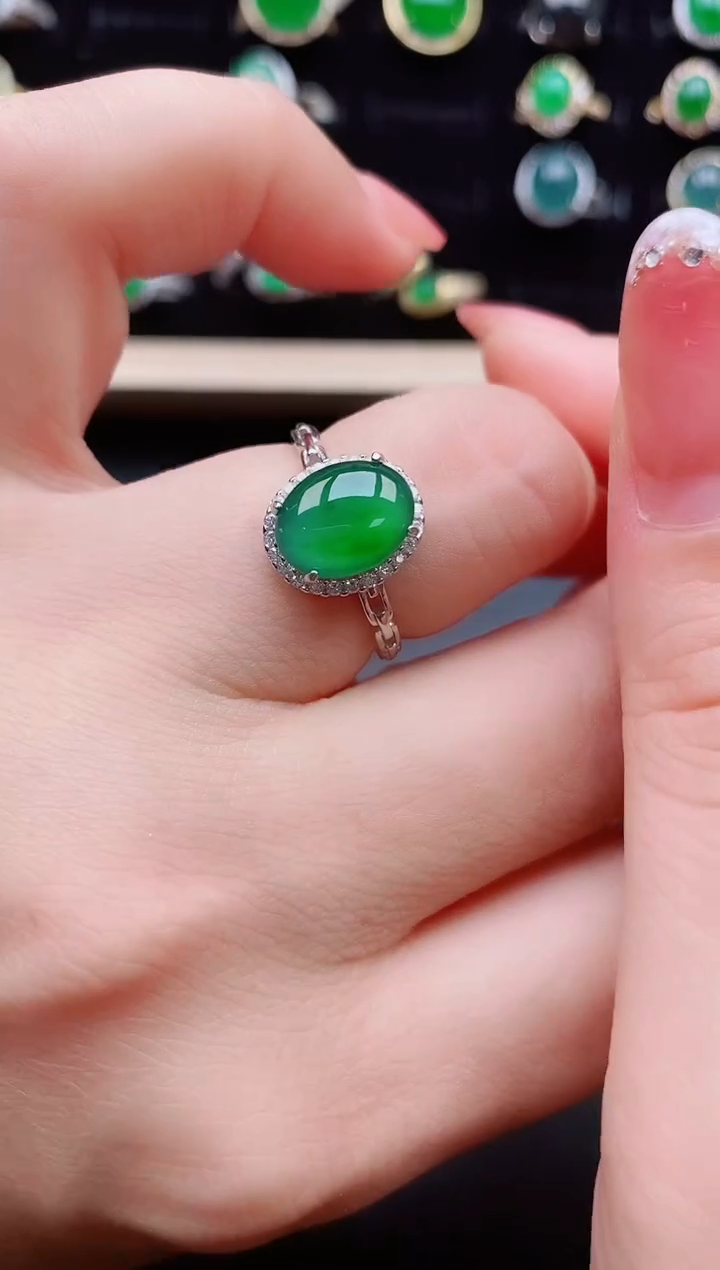 【闪购商品】翡翠戒指银S925镶嵌121212