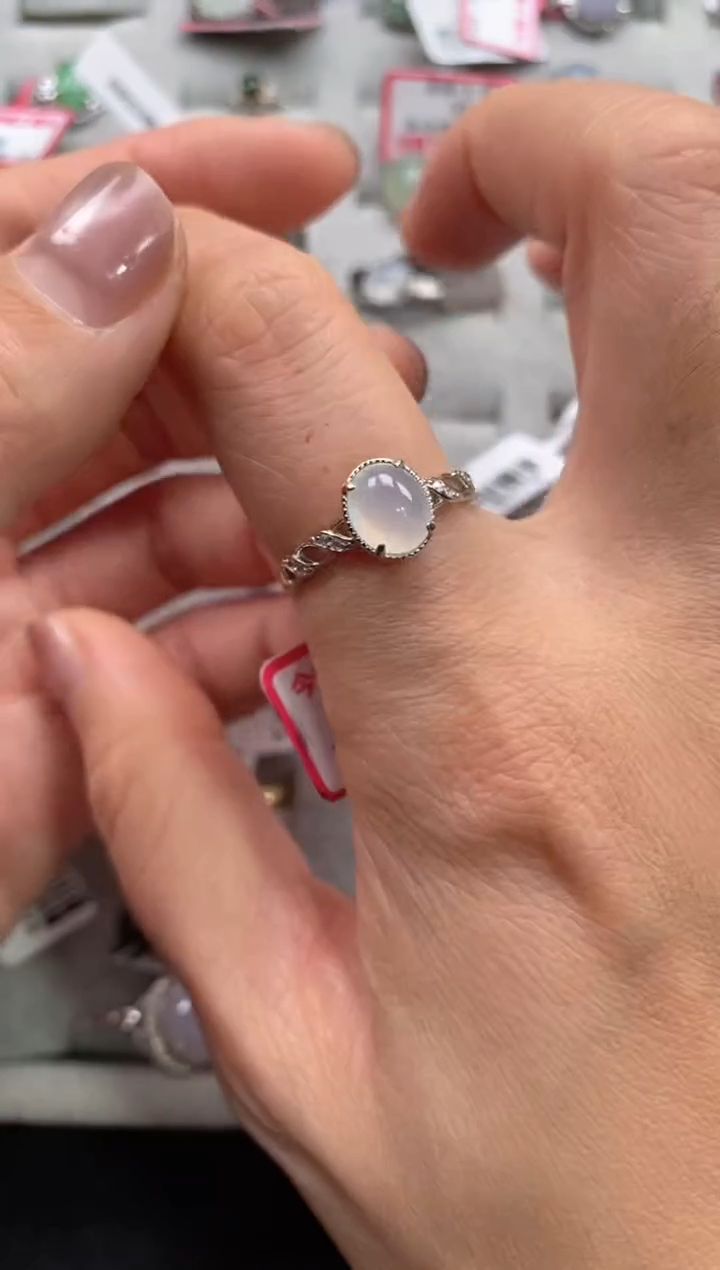 【闪购商品】翡翠戒指银S925镶嵌11111--8