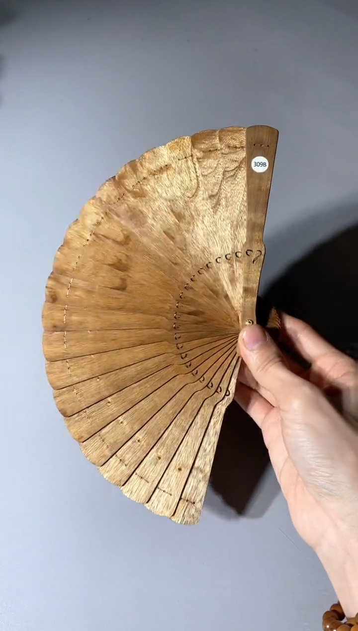 金丝楠309号15cm金丝楠木小叶桢楠扇子