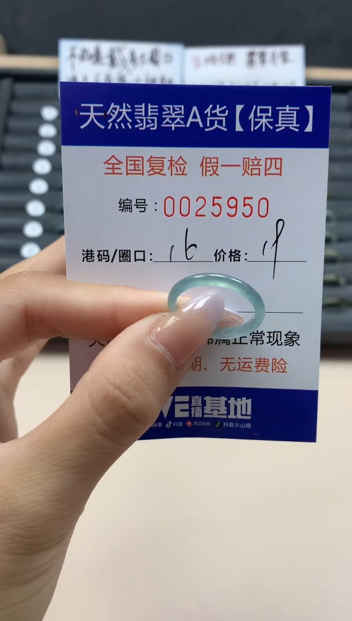 【闪购商品】翡翠戒指未镶嵌天然25950