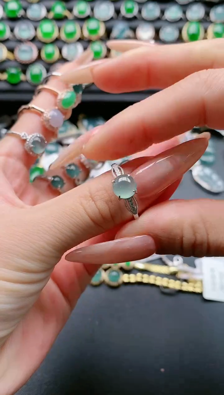 【闪购商品】翡翠戒指银S925镶嵌11111