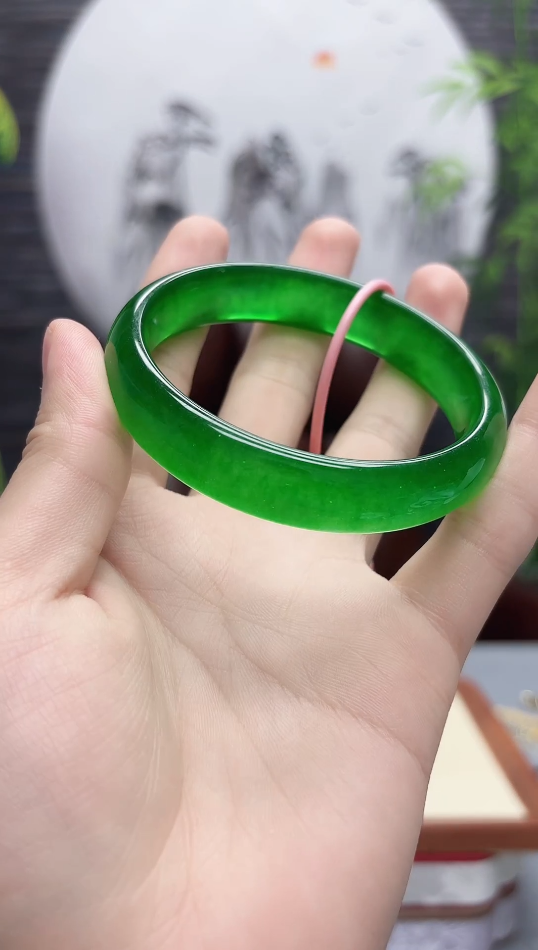 熙*A19编号冰种帝绿62圈口