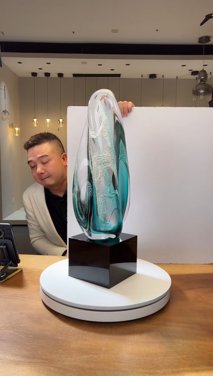 【闪购商品】茶宠巴比特美学 月虹蒂芙尼蓝+底座