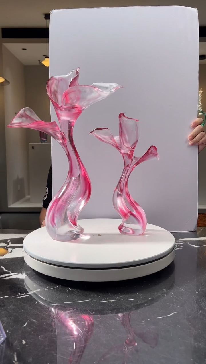 摆件巴比特美学-金红三生花一组