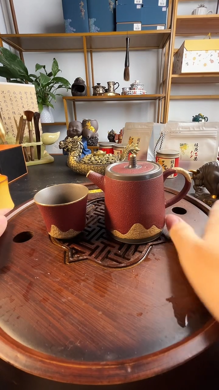 描金茶壶+1杯清仓福利