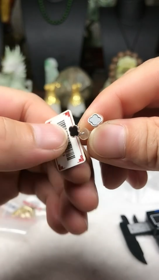 耳饰天然锆石银S925镶嵌耳饰