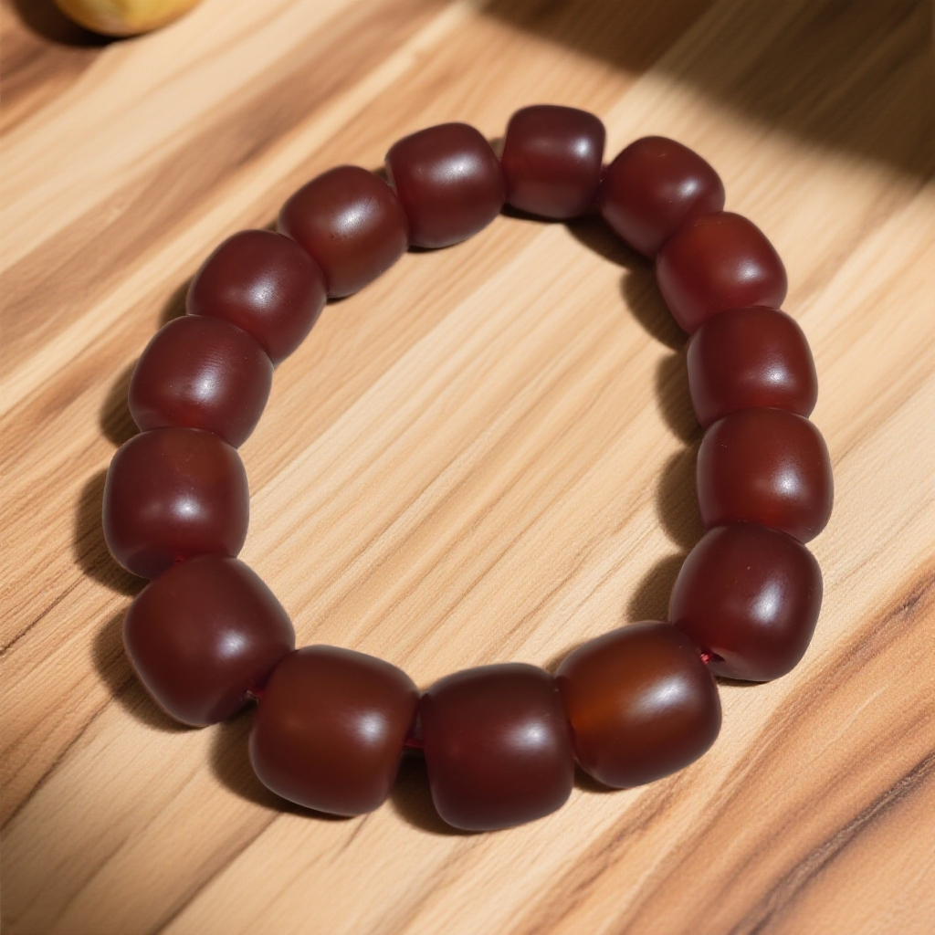 牛血红 玛瑙 手串 带礼盒 CC 576