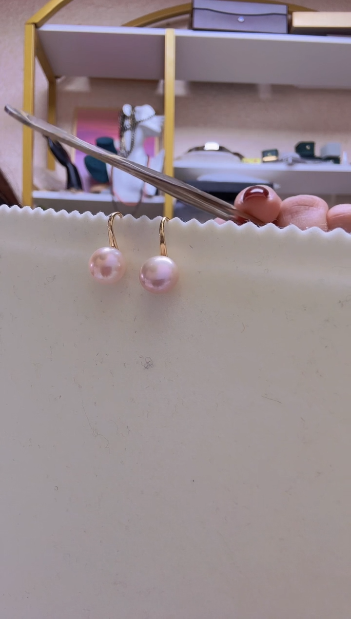 【闪购商品】淡水珍珠耳饰未镶嵌馒头珠10mm+S925银耳钩