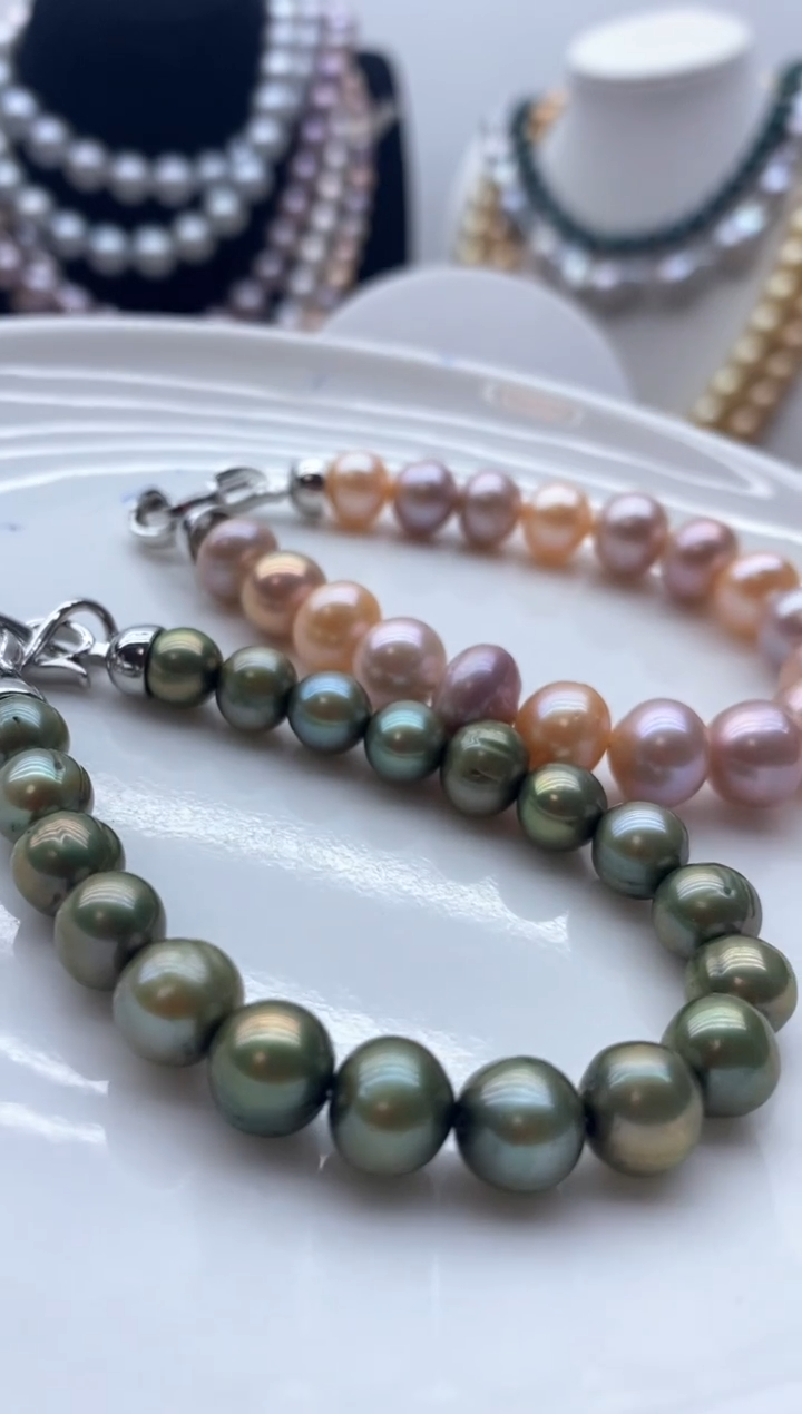 【闪购商品】淡水珍珠颈饰钛钢56