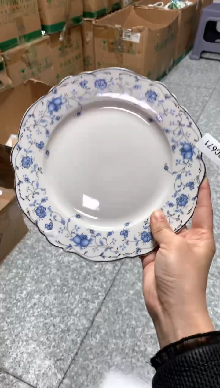 【闪购商品】瓷片陶瓷原单CC671餐具1个8寸
