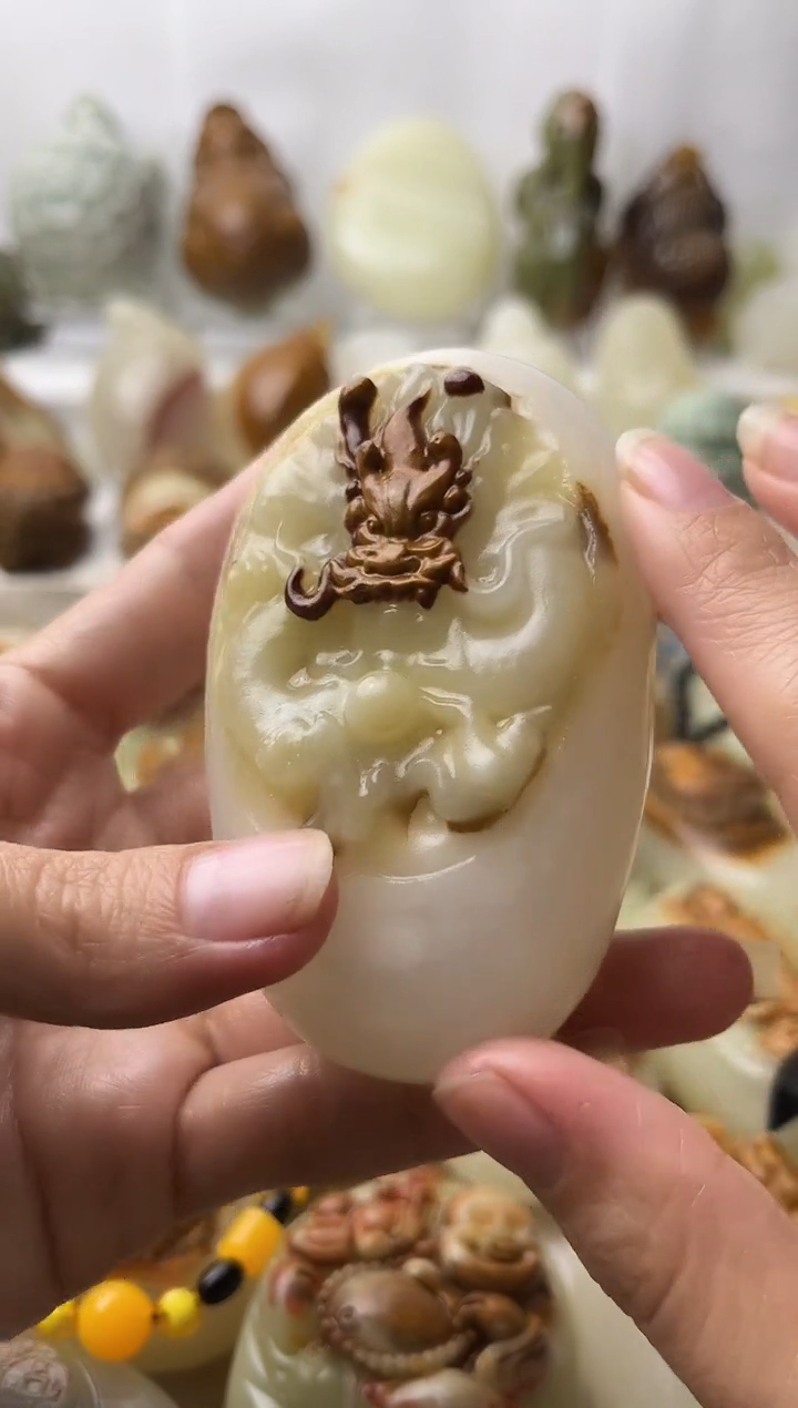 石材古青石棉纹正常不退换九五龙微瑕