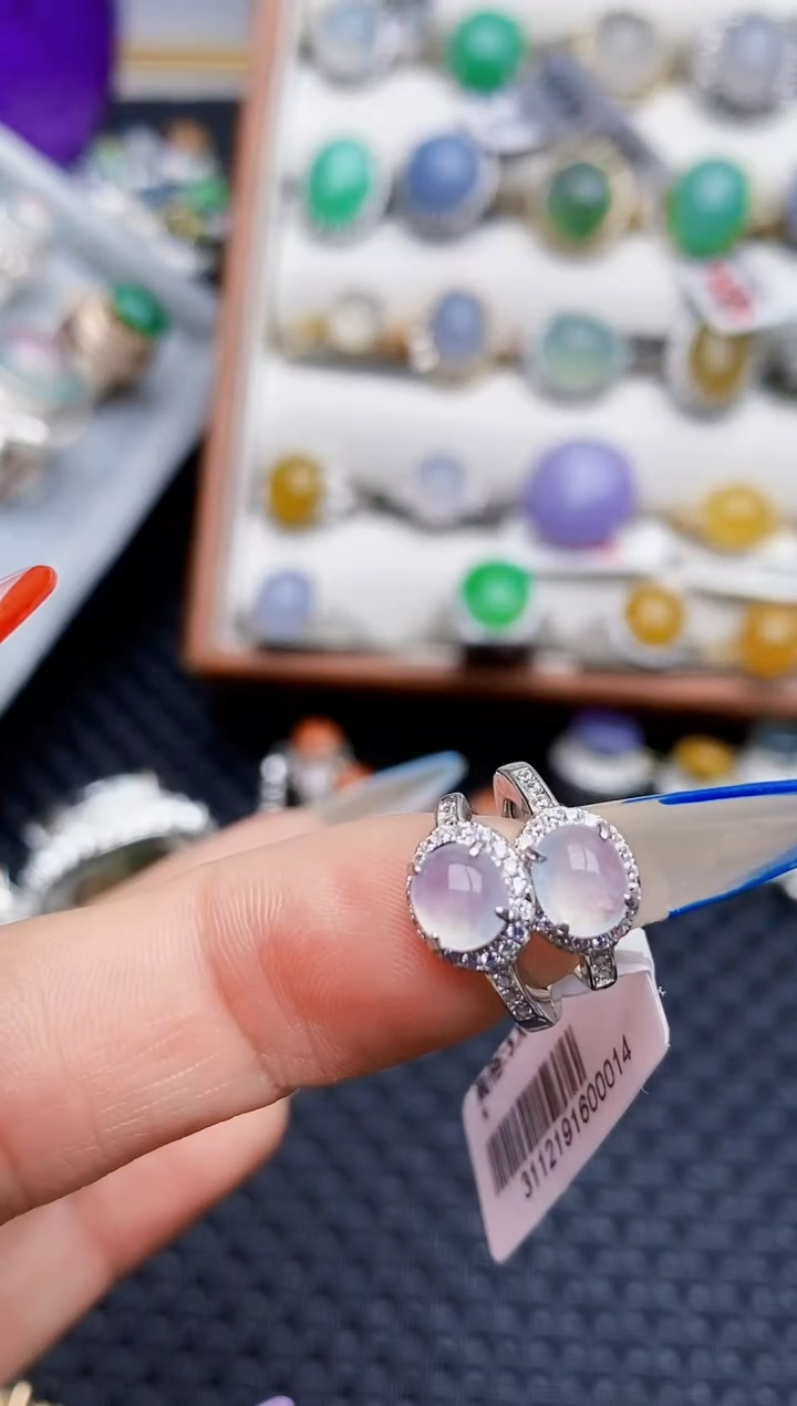 银S925镶嵌戒指翡翠2563