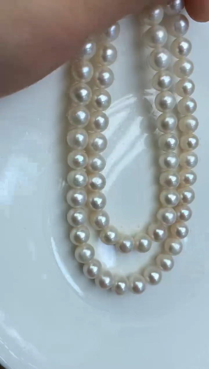 8-9mm无    白项链