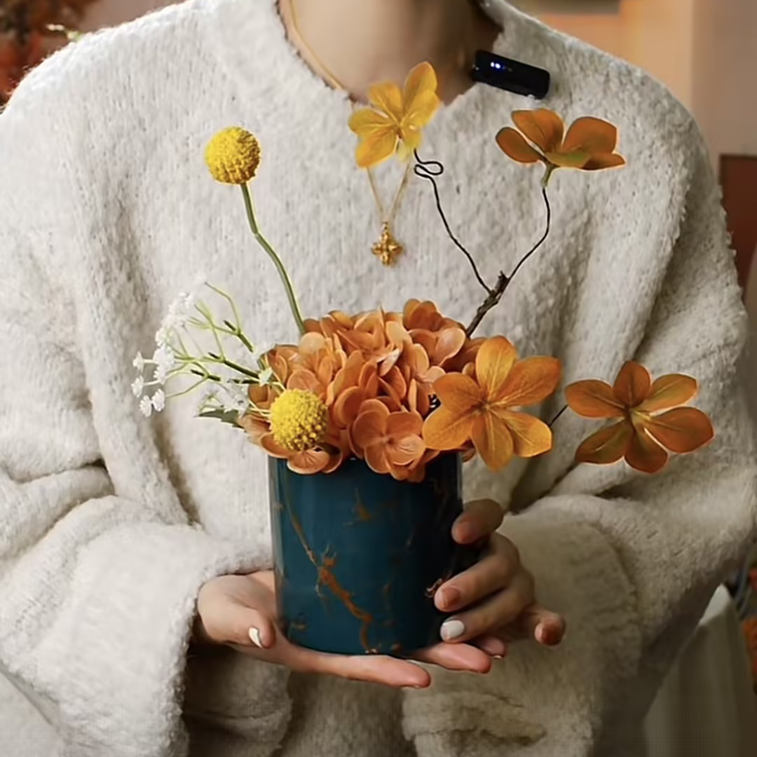 晖灵·仿真花假花餐桌花电视柜茶几玄关摆件家居装饰