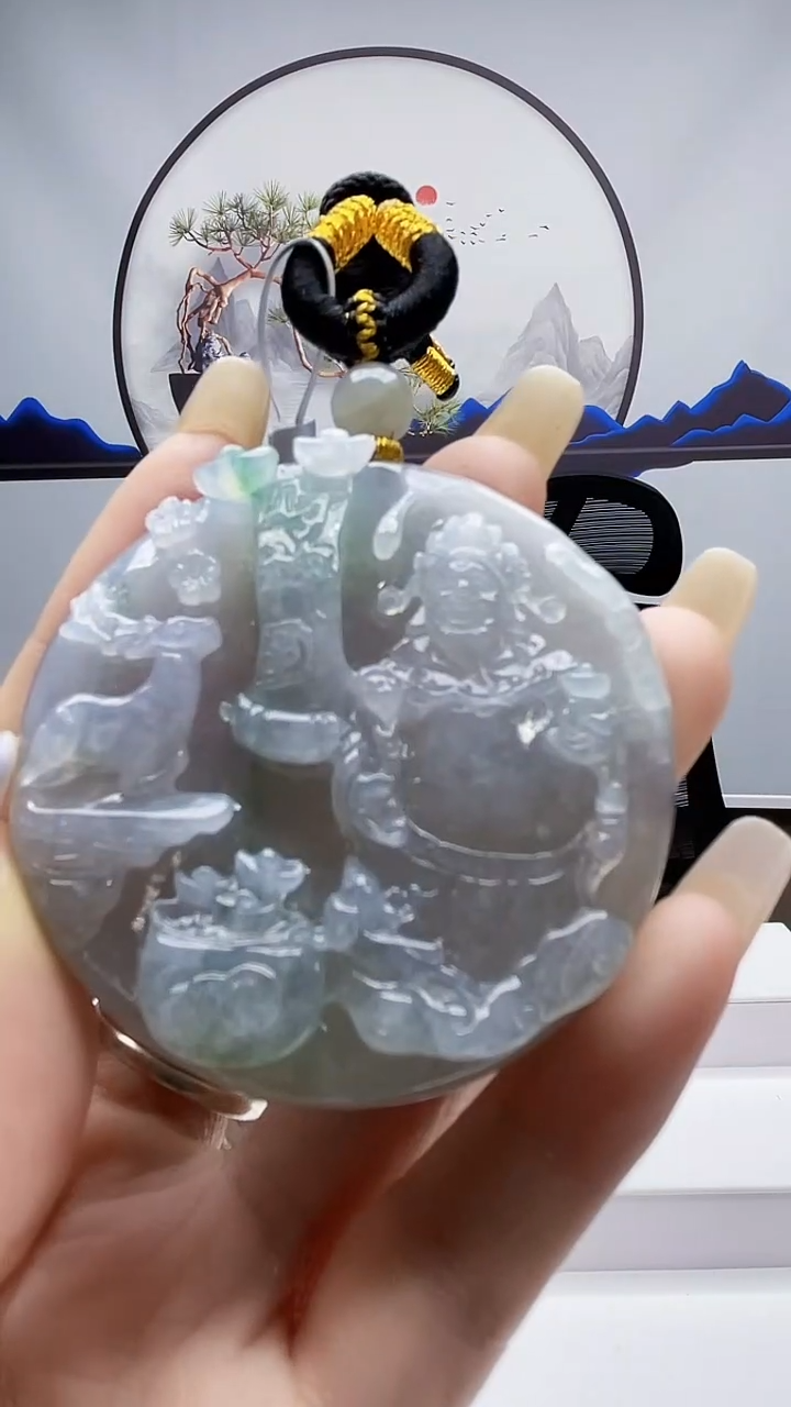 未镶嵌定制翡翠毛货挂件155