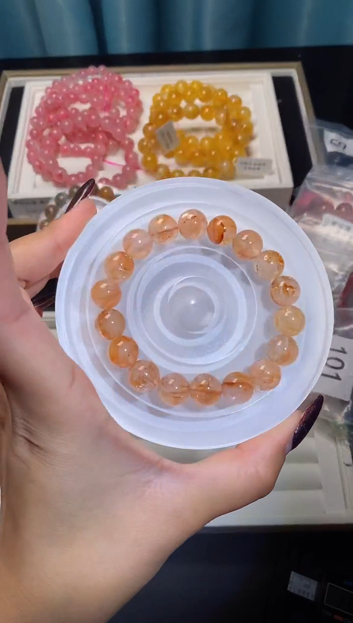 【闪购商品】水晶手串未镶嵌芬达胶花115