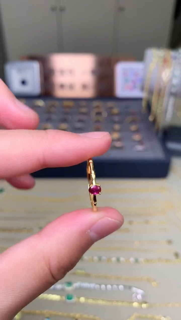 【闪购商品】红宝石戒指银S925镶嵌戒指