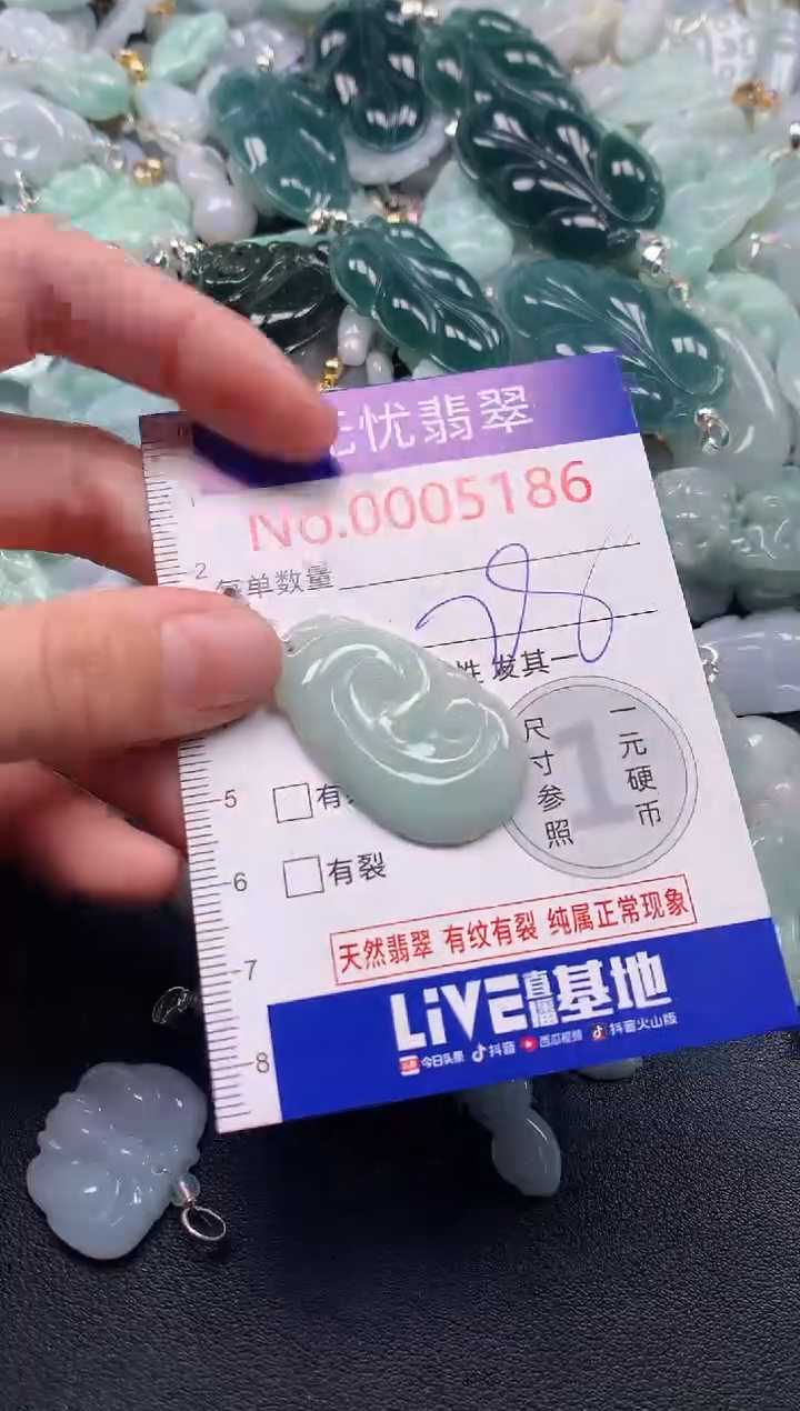 吊坠(不含链)未镶嵌翡翠5186