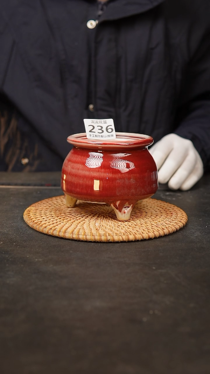 【闪购商品】瓷片236泥泥手工花盆