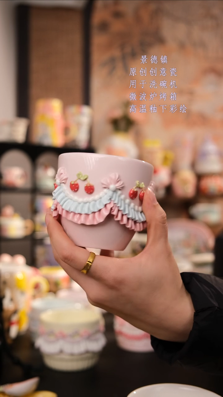 摆件陶旺的可以陶瓷手工手绘设计师款