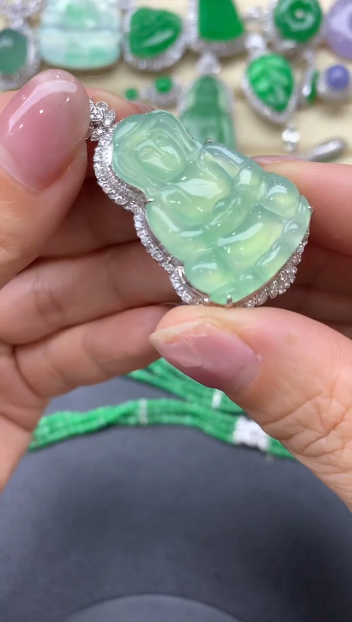 【闪购商品】翡翠颈饰18K金镶嵌569-中国好珍宝