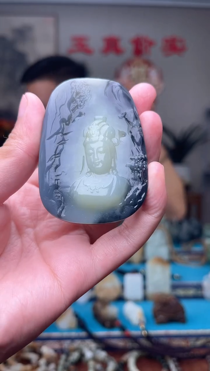 和田玉未镶嵌挂件1