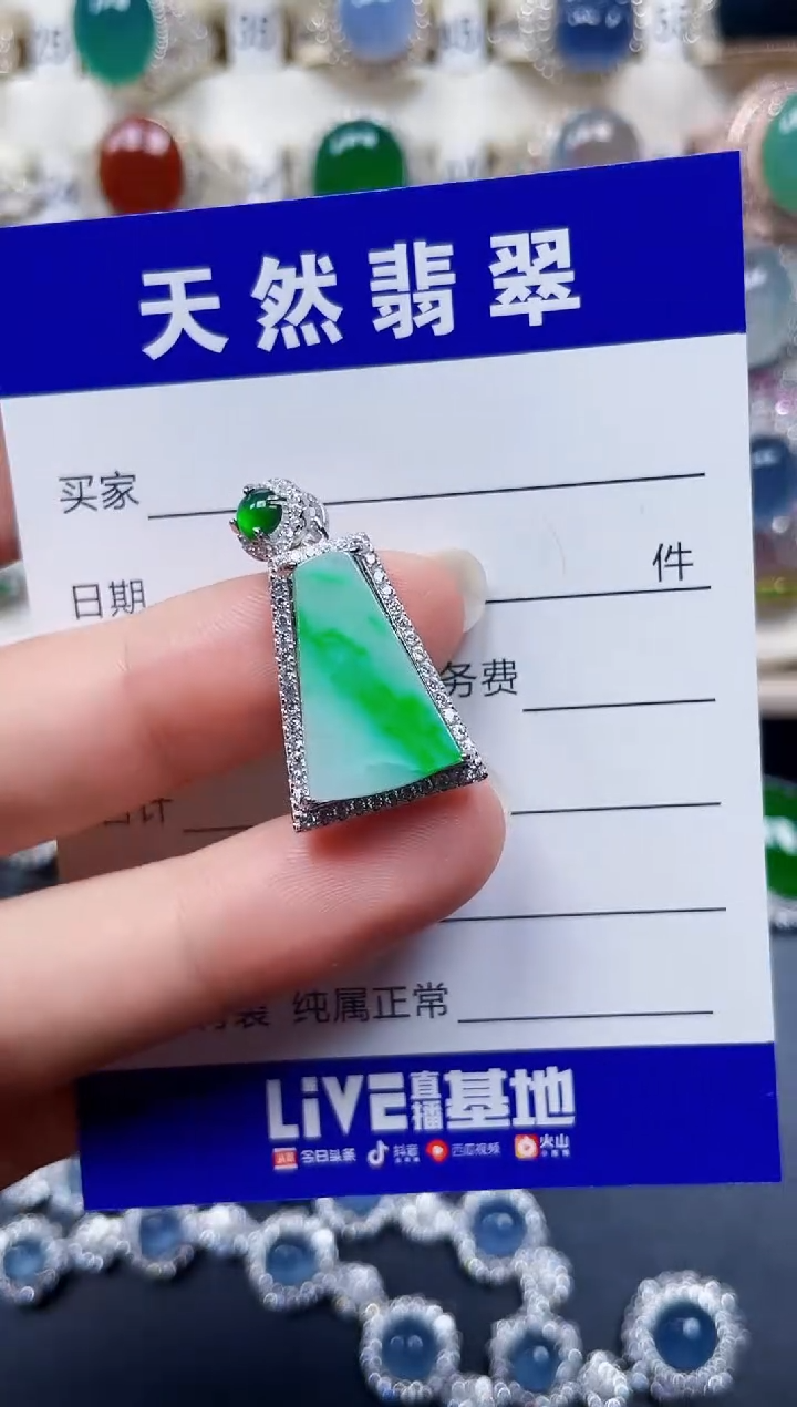 银S925镶嵌手镯翡翠209