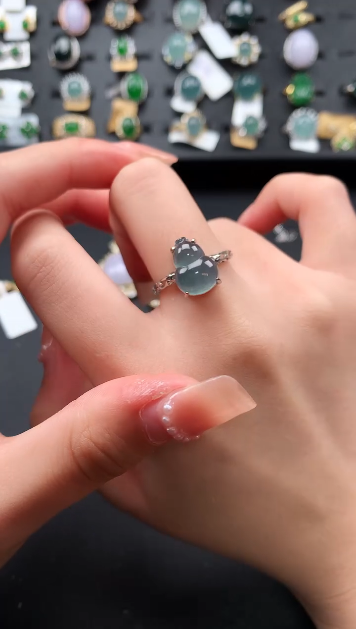 【闪购商品】翡翠戒指银S925镶嵌5124141