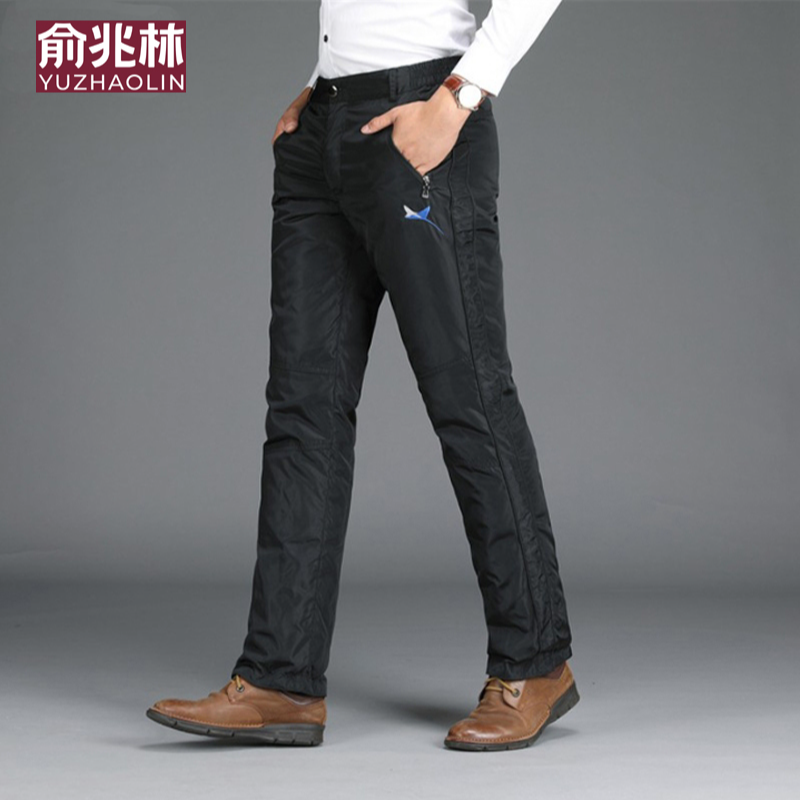 俞兆林2025秋冬男羽绒裤外穿宽松大码男士休闲羽绒裤加厚松紧腰