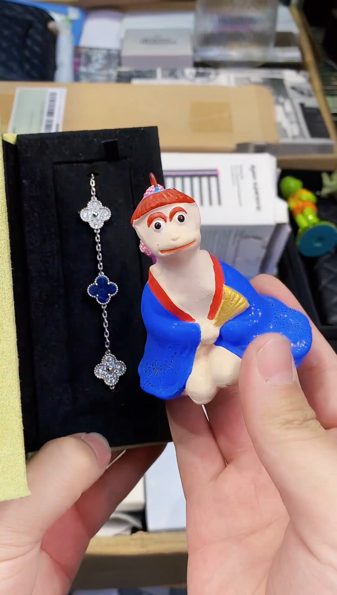 【闪购商品】瓷片四蓝白手-都是我的大宝贝儿瓷器