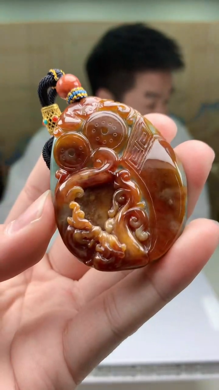 【闪购商品】定制翡翠未镶嵌5028bb-毛货挂件165