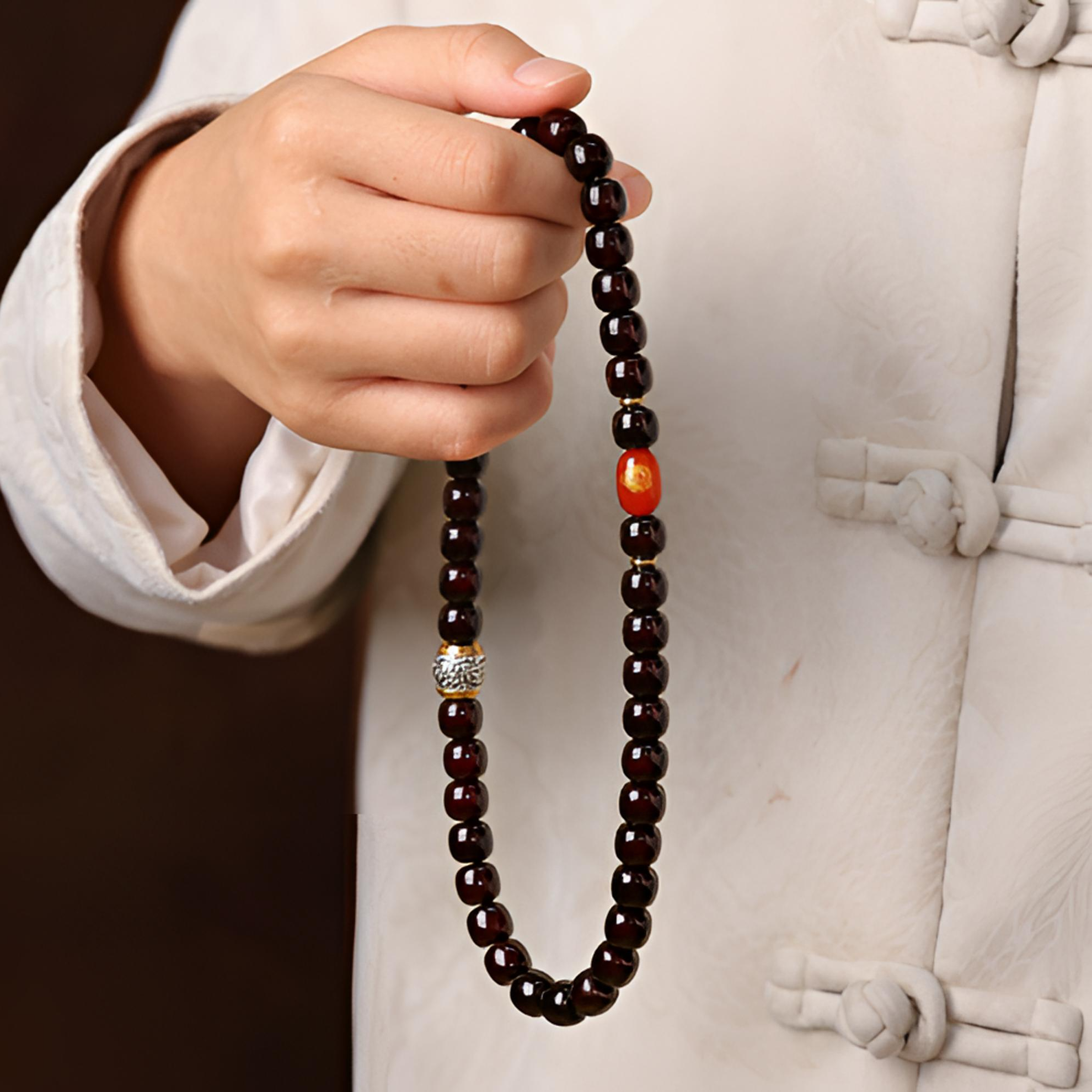 木质手链 爆款溏心老料菩提手串本命生肖款文玩双圈手持