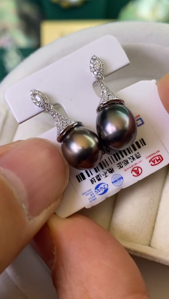 【闪购商品】海水珍珠耳饰银S925镶嵌1