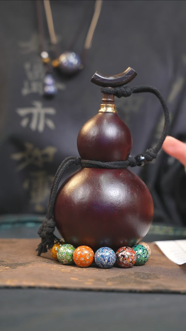 【闪购商品】YS268大漆酒葫芦不包手串及旋转底座